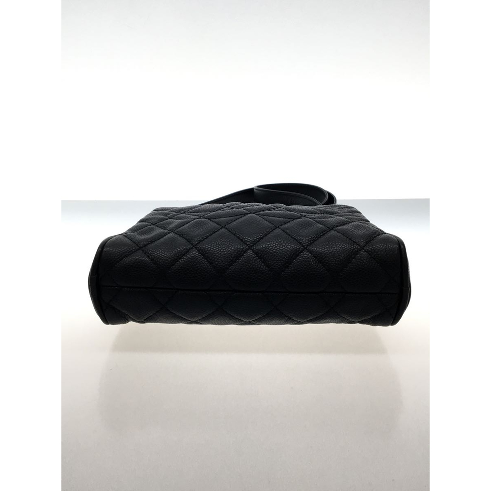 Chanel Leather Plain Shoulder Bag implant Noir Black - Picture 5 of 6